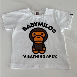 SOLD!! Kids Baby Milo A Bathing Ape White T-Shirt